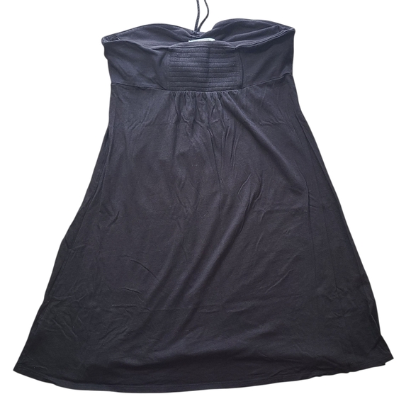 American Eagle Black Halter Sundress Women’s Large Y2K Strapless - Picture 2 of 9